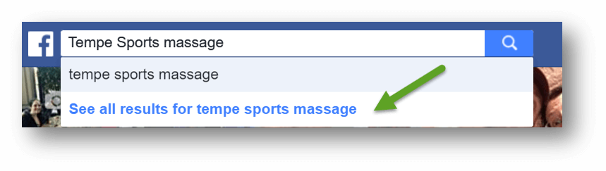 Research Your Massage Business Name on Facebook